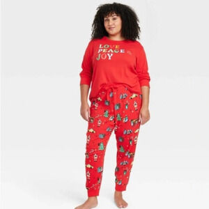 Wondershop Women's Pajamas Love Peace Joy Target Christmas Family Pajama